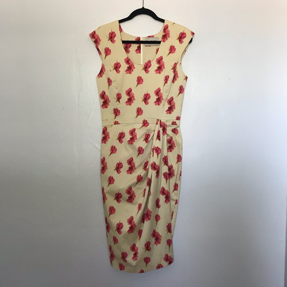 Samantha Sung Beige Floral Dress